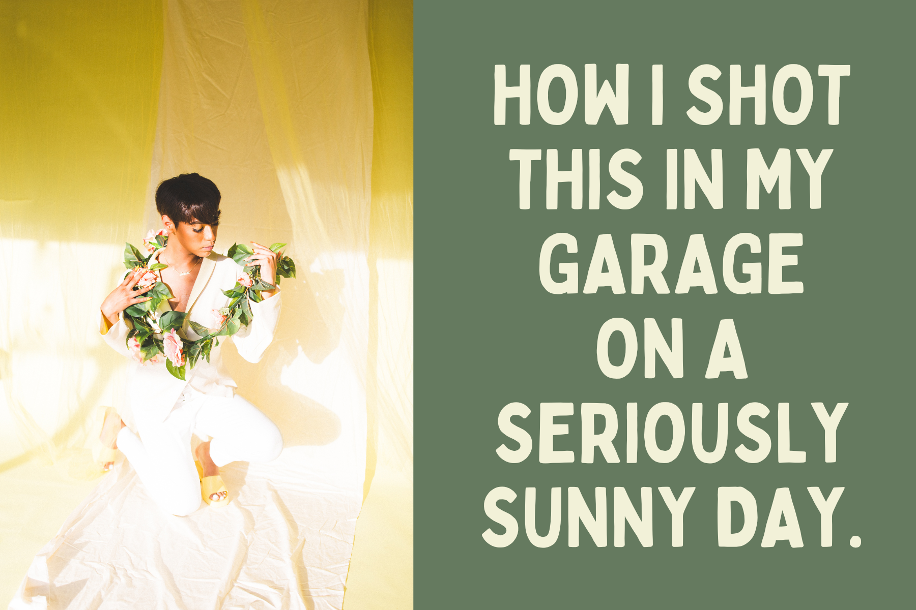 garage studio photography setup