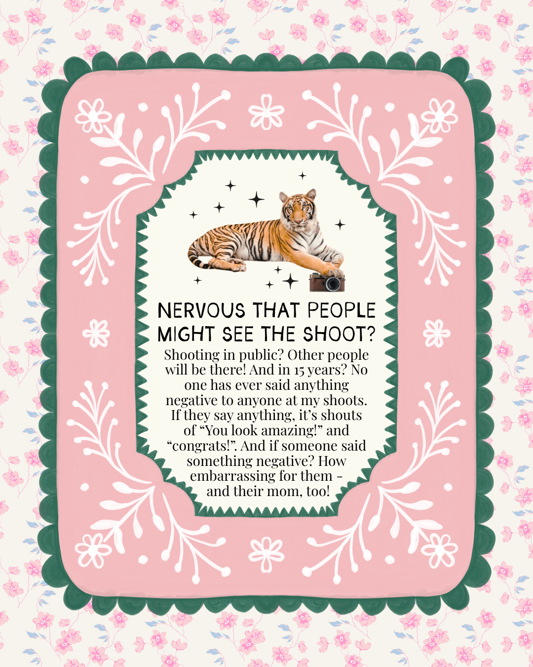 client tips for calming nerves before a photoshoot 