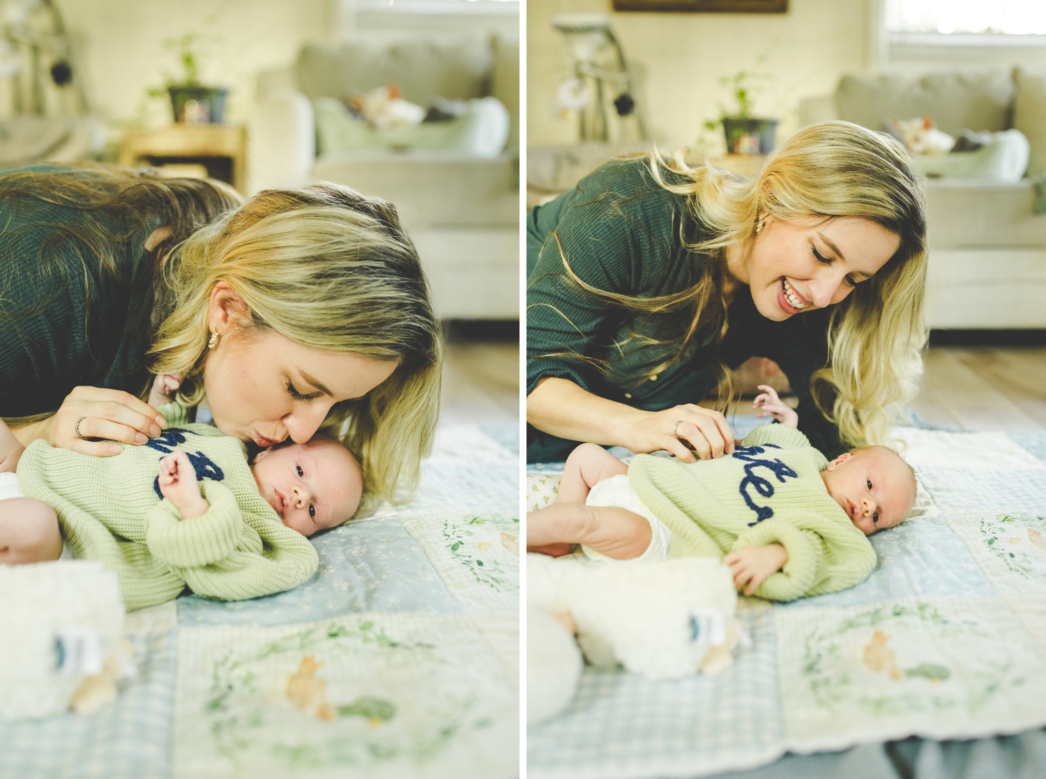 Colorful Family Newborn Photos in Northwest Arkansas by Lissa Chandler 